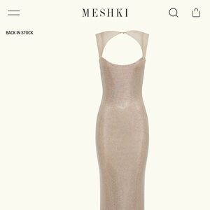 Jasmyn Meshki Metallic Maxi Dress - Gold